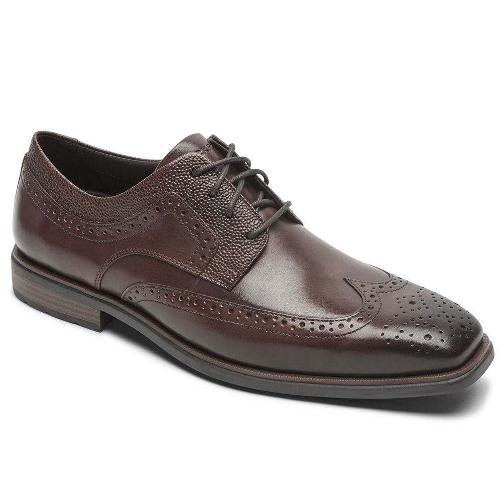 Sapatos Lace Ups Rockport Homem Marrom - Farrow Wingtip - 80235CGJK